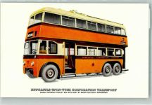 Doppeldecker Newcastle Upon Tyne Transport Informationskarte Omnibus KEINE AK