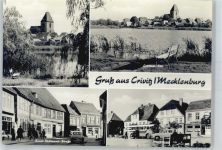 19089 O2712 Crivitz - Kirche, Ortsansicht, Marktplatz