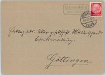 37073 W3400 Göttingen , Niedersachs - Landpoststempel Ossenfeld
