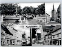06449 O4320 Aschersleben , Sachs-Anh - Platz der Jugend, Tie und Johannesturm, Blick zum Rathaus