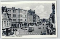 W2350 Neumünster , Holst Kaisers Cafe Omnibus VW Käfer VW Bully Oldtimer Kühberg Europastraße Kaffee Foto AK