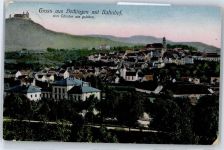 72379 W7450 Hechingen - Bahnhof, Ortsansicht, Kirche, Schloß Hohenzollern