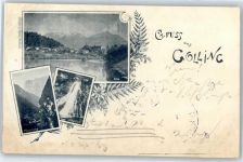 84359 W8346 Golling a Inn - Kirche, Ortsansicht, Pass Lueg, Wasserfall