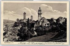 08209 O9700 Auerbach , Vogtl - Blick zur Kirche