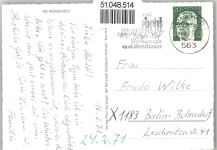 42853 W5630 Remscheid - Karte, Bergisches Haus, Stadtkirche, Stadttheater, Rathaus; amtsgericht, Heimatmuseum