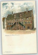 Mülhauen , Rathaus Münch, C. Lithographie / Künstlerkarte