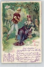 Liebe , Poesie Ritter Lithographie