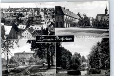 09212 O9102 Limbach-Oberfrohna - Rathaus, Kirche, Schule, Stadtpark