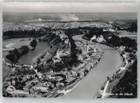 84489 W8263 Burghausen , Salzach - Teilansicht, Fluß