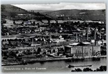 56112 W5427 Niederlahnstein - Teilansicht, Rhein, Kasernen
