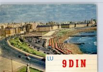 Buenos Aires 1967 - Strand Amateurfunk QSL-Karte AKU2