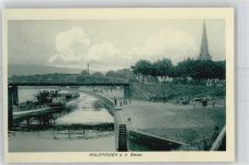37603 W3450 Holzminden - Blick zur Kirche, Brücke, Schiff