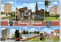 63225 W6070 Langen in Hessen - Oberlinden Schwimmbad Springbrunnen