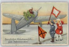 Neujahr Glückwunsch Flugzeug