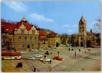 51427 W5060 Bergisch Gladbach - Marktplatz Kirche Rathaus Omnibus
