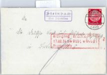 Schwiebus Swiebodzin Steinbach auf Brief Landpost KEINE AK