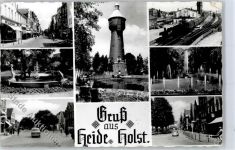 25746 W2240 Heide , Holst - Turm Brunnen Eisenbahn Straßenansicht