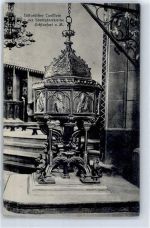 97199 W8703 Ochsenfurt - Historischer Taufstein der Stadtpfarrkirche