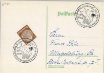 Waldenburg Walbrzych WK II Wanderbriefmarkenschau Schlesien RdP WHW 1939 Sonderstempel