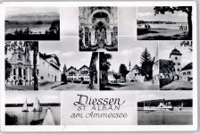 86911 W8918 Dießen a. Ammersee 1953 - Fahrgastschiff Kirche