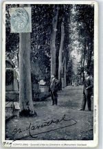 16500 Confolens - Grande Allee du Cimetiere et Monument Duclaud