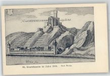 56346 W5422 St. Goarshausen Künstlerkarte Burg Katze 1646