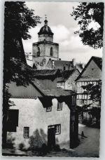 36304 W6320 Alsfeld - Blick von der Jugendherberge Kirche