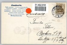 Neujahr, Glücksklee Geldschein auf AK 1906