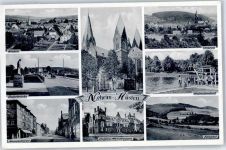 59755 W5760 Hüsten - Ruhrbrücke Hauptstrasse Schloss Herdringen Kirche Schwimmbad