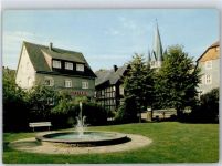 37194 W3417 Bodenfelde 1969 - Kirche Sparkasse Springbrunnen