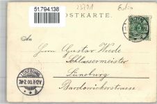 23701 W2420 Eutin 1900 Lithographie signiert Kirche