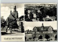 06333 O4270 Hettstedt , Sachs-Anh - Markt Rathaus Ev. Kirche St. Jakobi