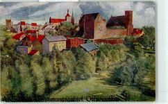 Allenstein Olsztyn 1921 Künstlerkarte Kirche Burg