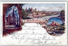 63739 W8750 Aschaffenburg Künstlerkarte 1901 Kirche