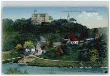 09306 O9290 Rochlitz Lithographie / Künstlerkarte Schloss Rochsburg