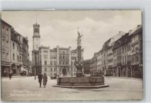 02763 O8800 Zittau - Marktplatz Rathaus Brunnen AKU1