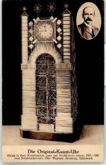 Original-Kunst-Uhr aus Strohhalmen Uhr