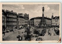 Olomouc Olmütz 1914 - Mariensäule Auto Feldpost WK I