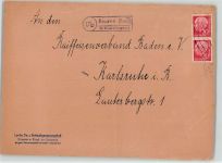 W7708 Beuren am Ried Posthilfsstellenstempel Vorderseite Landpost