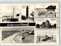 18375 O2383 Ostseebad Prerow - Hafen Leuchtturm Prerow HO Milchbar Wieck Mühle Born