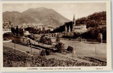 65100 Lourdes - La Basilique Le fort et le Funiculaire