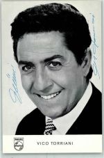 Vico Torriani Autogramm origin. Unterschrift golden AKG-Mikrophone Schlagersänger KEINE AK