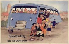 Antwerpen - Antwerpen (Belgien) Leporello Omnibus I-II (Ecken abgestossen, fleckig RS)
