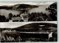 79859 W7826 Schluchsee Foto AK Staumauer und Seehotel Hubertus