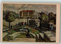 Tallinn Reval Künstlerkarte Tram Straßenbahn Springbrunnen Fabrik
