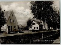 87746 W8941 Erkheim FOTO KEINE AK Dorfstraße an der Günz Foto Original aus Archiv eines Ansichtskartenverlages Farbstriche auf Bildseite