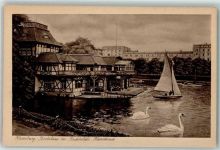 W2000 Hamburg Bootshaus Ruderclub Hammonia Segelboot Schwan Rudern