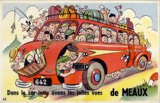 77100 Meaux - Meaux (Frankreich) Leporello I-II (fleckig RS)