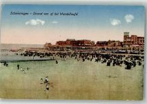 2491 Scheveningen Den Haag 1920 Foto AK Schwimmbad Strand Wandelhoofd