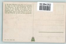 Die sieben Schwaben Hellebarde Zaun Gepäck Dämmerung sign. Gg. Mühlberg Serie 268 No. 4535 Märchen Künstlerkarte